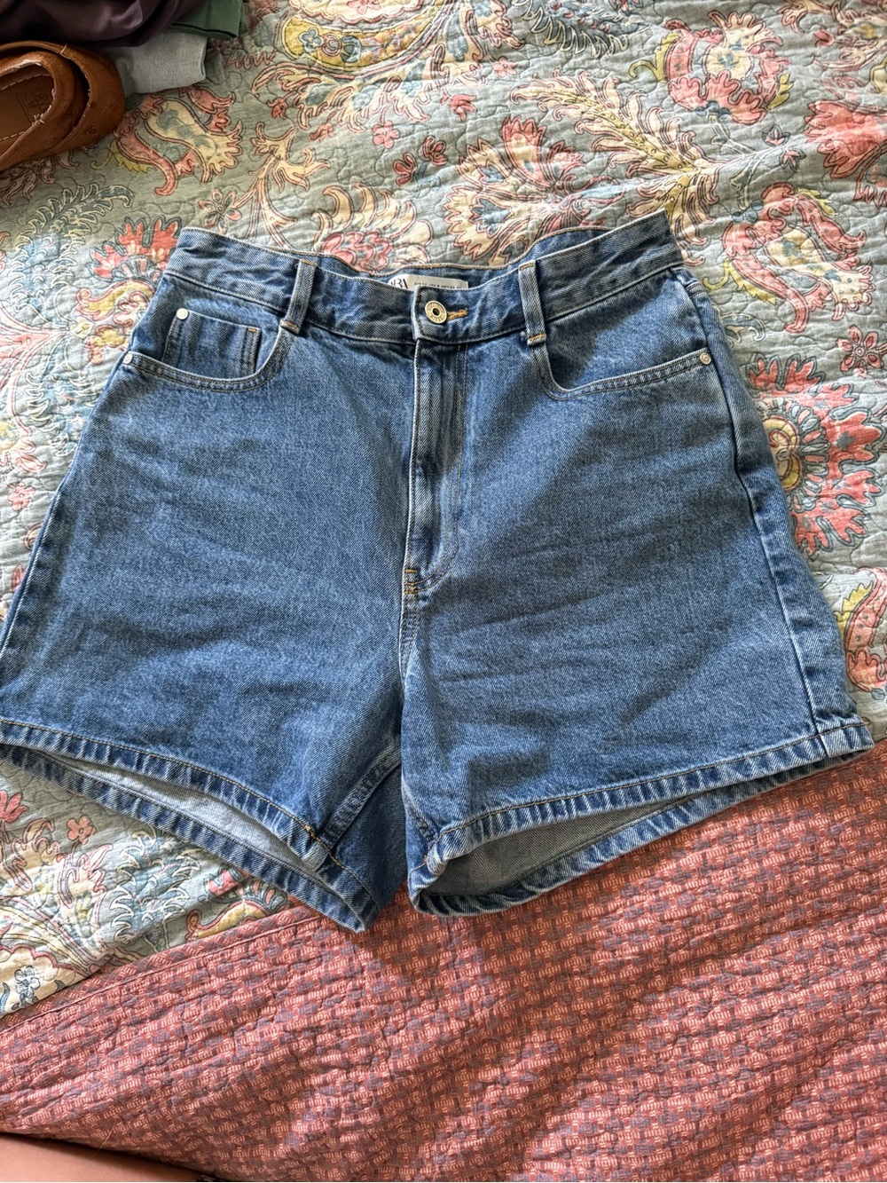 Zara High-Waisted Denim Shorts